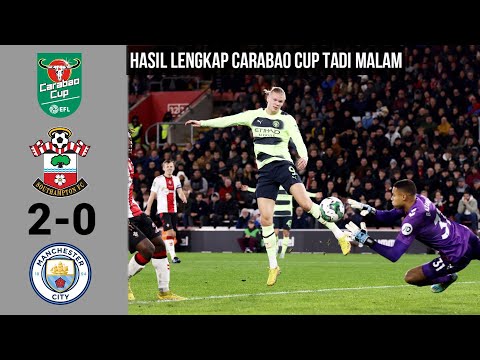 Hasil Carabao Cup 2023 Tadi Malam | Southampton vs Man City | Quarter Final | Bola Tadi Malam