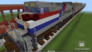 Minecraft Amtrak P32-8 locomotive tutorial