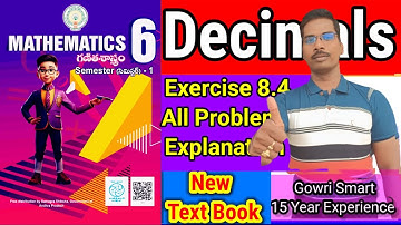 6th Class Maths(2024-25) New Syllabus|| Chapter-8|| Decimals|| Exercise 8.4||Must watch Video #viral