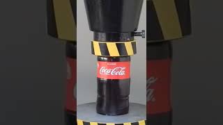 Hydrolic press 🥵 Coca-Cola bottle #hydrolicpress #hydrolics
