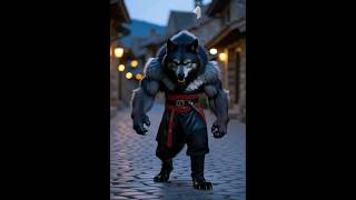 wolf boy at full moon night| #wolf  #aigenerated #shortvideo