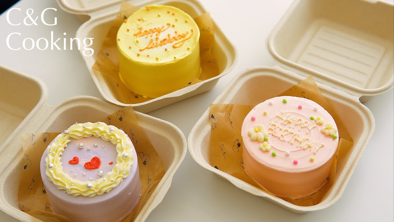 Asmr 韓国の誕生日ケーキ センイルケーキ をランチボックスケーキで作るよ Asmr センイルケーキ スイーツ お菓子作り Youtube