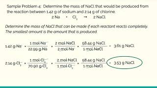 Limiting & Excess Reactants - SCH3U