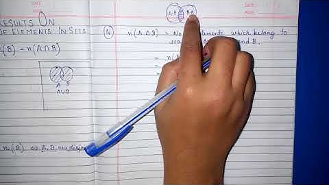 Some Important results on Number of elements in Sets|| Set Theory || Mathematics III