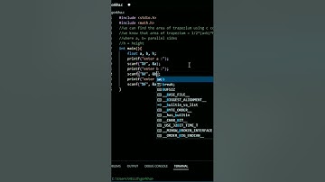 | area of trapezium | area & perimeter | C code | #coding🤩 #programming #hacking🧐 #mathematics 😇