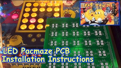Old - Mr Mrs Pac-Man Pinball LED Pacmaze Board Install