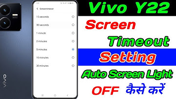 How To Vivo Y22 Screen Timeout Setting ll How To Manage Screen Timeout Setting Vivo Y22