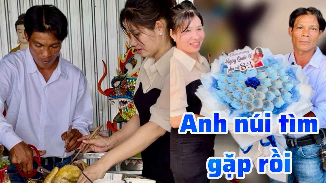 Bất ngờ Út may đãi anh núi ngày 08 tháng 3 ăn món độc lạ ￼