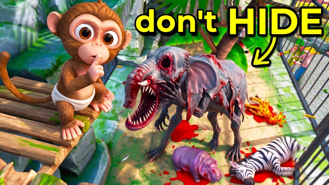 If You Hide, ELEPHANT Gets More SCARY... (I Am Monkey VR)