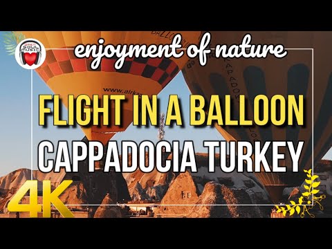 Flight in a ballon Cappadocia Turkey | Healing music | 4K Ultra HD