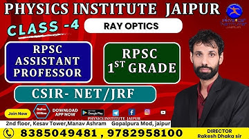 CLASS -  4  CSIR - NET/JRF, ASSISTANT PROFESSOR & SCHOOL LECTURER /   PHYSICS INSTITUTE JAIPUR