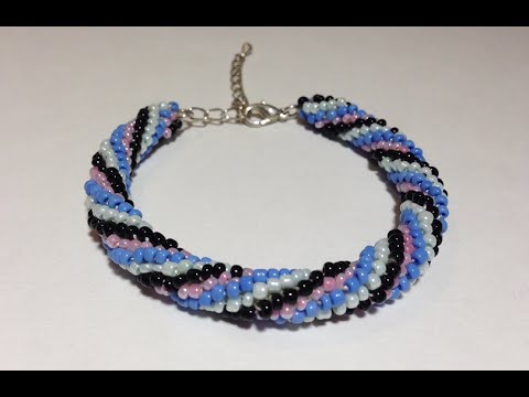 Diy Spiral Crochet Bracelet With Beads You Diy Spiral Crochet Bracelet With Beads