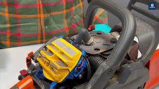 How to clean cooling flanges on a Husqvarna chainsaw - YouTube