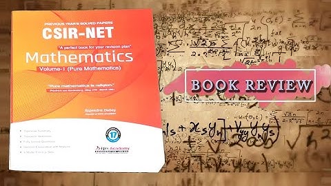 CSIR NET Mathematics (vol 1) Book Review | CSIR NET Math Previous Year