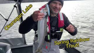 Okanagan Lake BC Canada Spring Trolling for Rainbow Trout Tips and Tricks