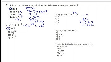 CSEC algebra multiple choice past paper questions  part 1