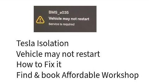 #tesla BMS_w035 Vehicle may not restart #bms Guide to fix it #isolation