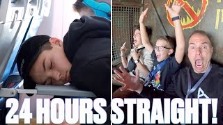 FLYING ON AN AIRPLANE WITH KIDS TO DISNEYLAND AND STAYING UP FOR 24 HOURS AFTER THE PARK CLOSED!