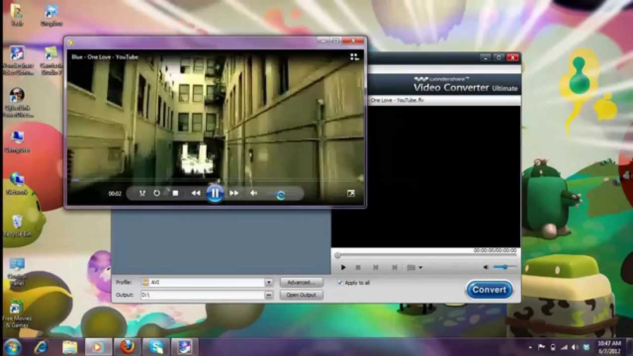 How to convert flv to avi video
