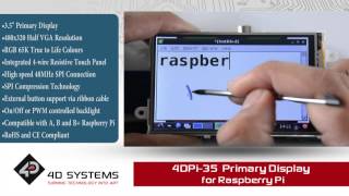 4D Systems - 3.5' Primary Display for Raspberry Pi - 4DPi-35