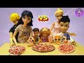 El RETO de la PIZZA LOCA con Marinette, Chelsea y Chloe 🌷 Videos de Ladybug Barbie y LOL surprise