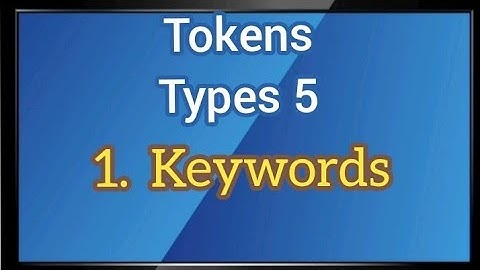 Tokens or Lexical Units in C
