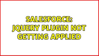 Salesforce: Jquery plugin not getting applied