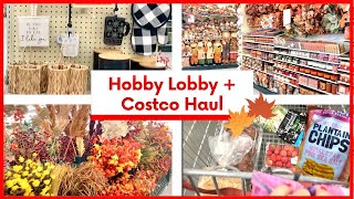 HOBBY LOBBY FALL DECOR AND COSTCO HAUL| SHOP WITH ME VLOG!