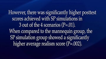 Testing methods of simulated medical training - video abstract ID 134235