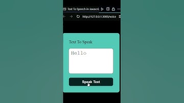 Text To Speech in Javascript #ytshorts #trending #viralshorts #youtubeshorts