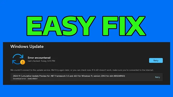 How To Fix Windows Update Error 0x80248007