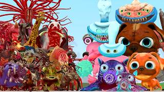 All New Dark Pals The 1st Floor Monsters Vs All New Mutant Zoochosis Animals In Garry's Mod