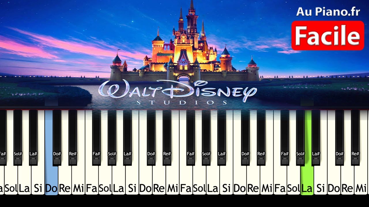 10 CHANSONS FACILES DISNEY POUR APPRENDRE LE PIANO - DEBUTANT TUTO 