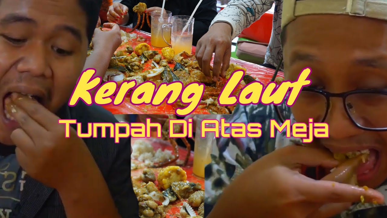 MAKANAN-NYA DI TUMPAH DI MEJA !!! ANEKA KERANG LAUT DAN SEAFOOD