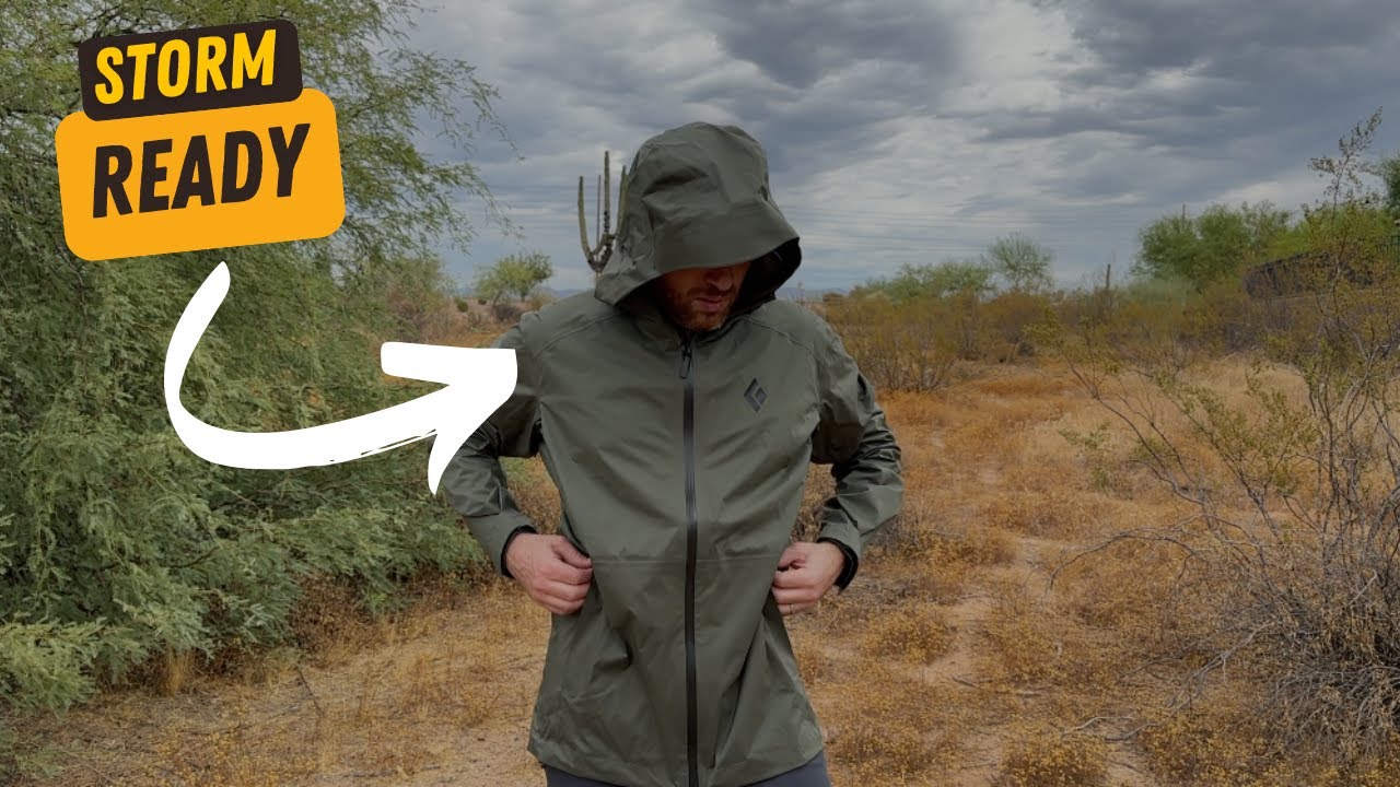 Black Diamond Men's Stormline Stretch Rain Shell - YouTube