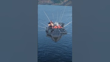 Ballistic missile strikes on a loaded aircraft carrier