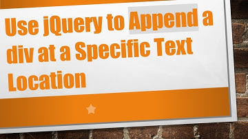 Use jQuery to Append a div at a Specific Text Location