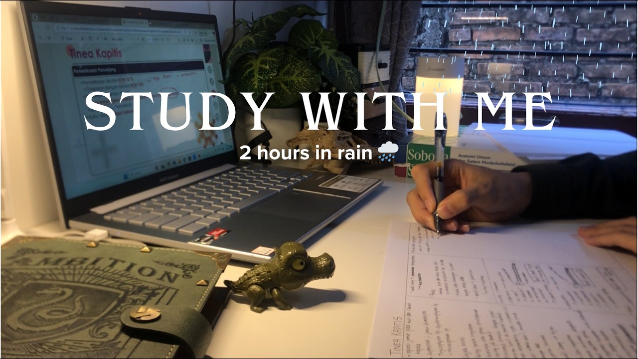 2 HOUR STUDY WITH ME | 50/10 | no music 🌧️ | real time - YouTube