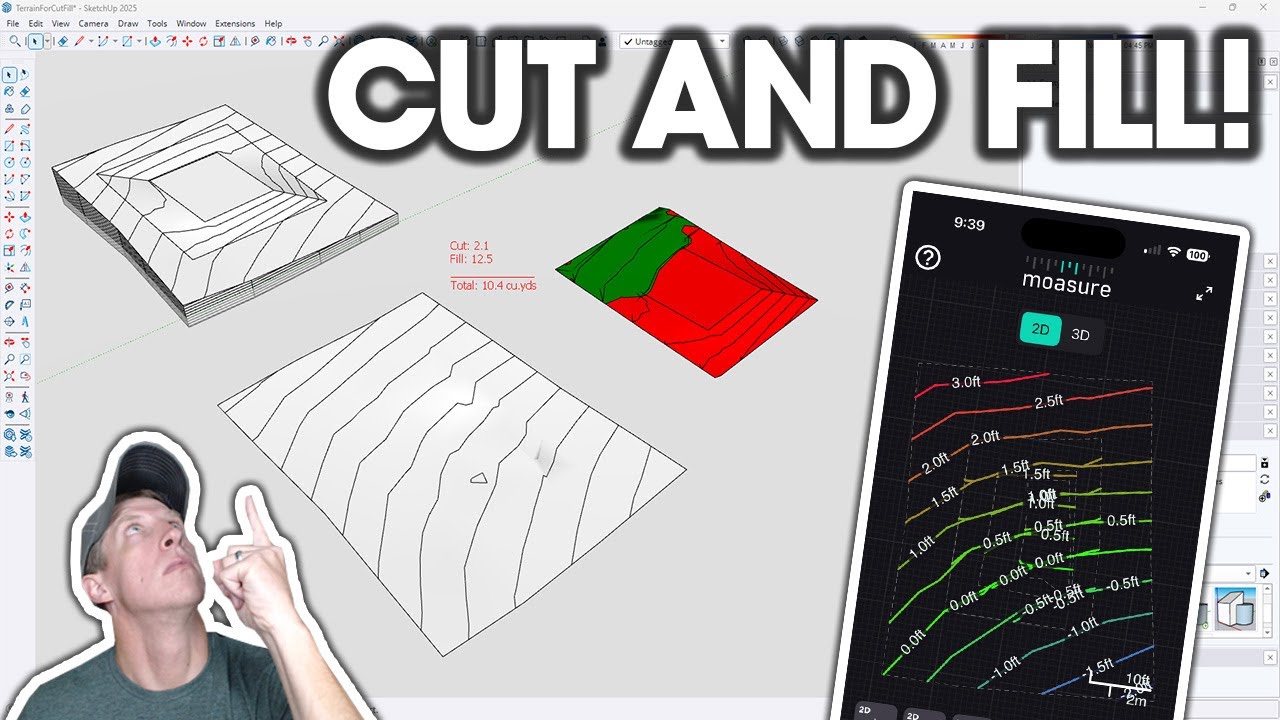 How to Calculate CUT AND FILL for Sitework in SketchUp! - YouTube