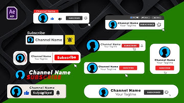 Top 10 YouTube Subscribe Button Green Screen and After Effects Template [4K]