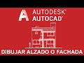 Tutorial AutoCAD dibujar alzado o fachada | Proyecto arquitectónico paso a paso #10