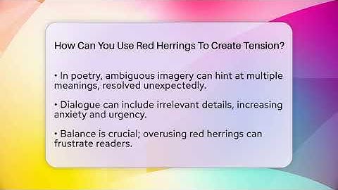 How Can You Use Red Herrings To Create Tension? - The Prose Path