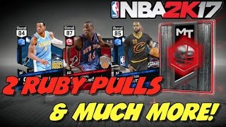NEW PACKS! 2 RUBY PULLS & MORE! NBA 2K17 MYTEAM!