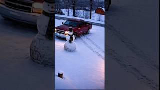 What's Actually Inside The Snowman On Their Lawn #cars #snow #accident #driver Details