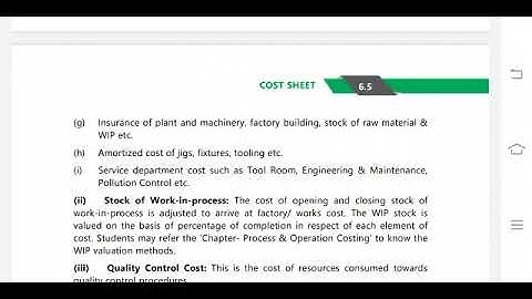 Preparation of Cost Sheet By Jaspreet Singh, Assistant Professor at Modern Group of Colleges