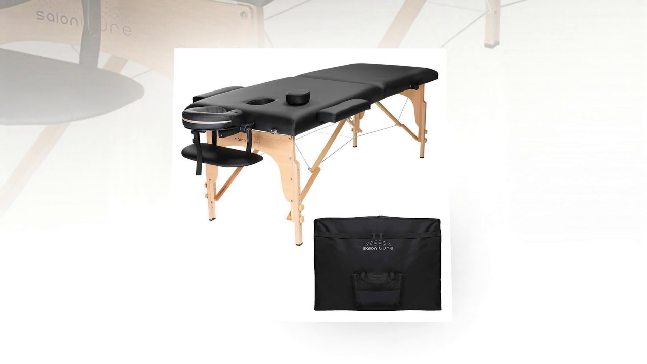 Saloniture Professional Portable Folding Massage Table with Carrying