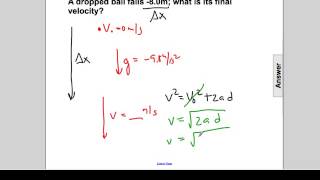 Kinematics - Kinematics Equation 3 Q70