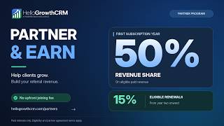 HelloGrowth CRM Partner Program | Earn 50% First-Year Revenue Share