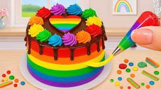 Best RAINBOW Food Wins $1,000!🔥🌈Stunning Mini Rainbow Cake Recipe With Chocolate