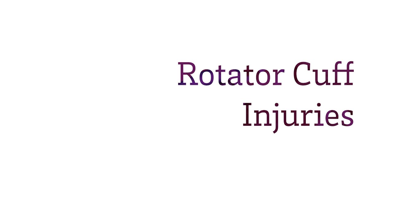 Rotator Cuff Injuries | Orthopedics & Sports Medicine